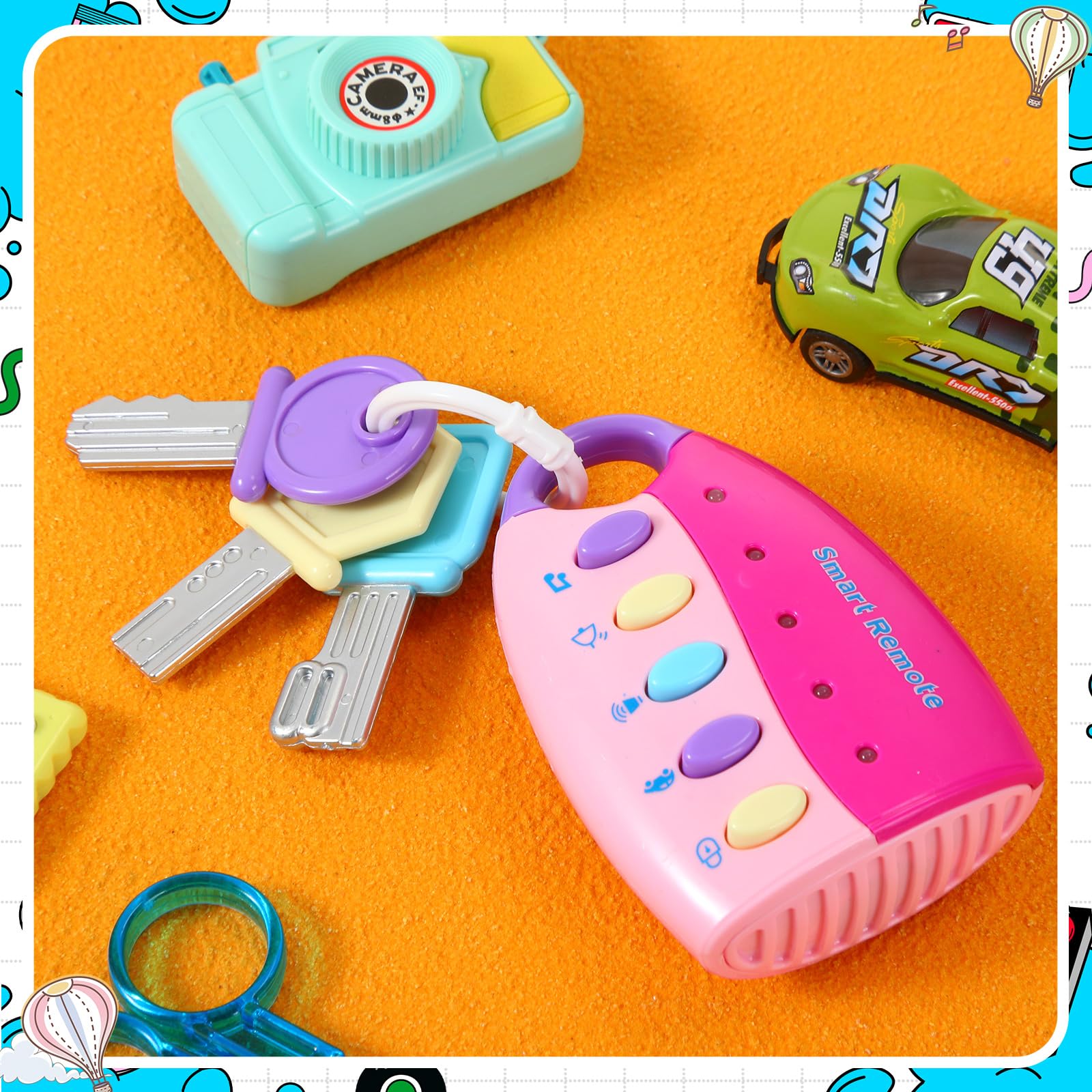 Foto 7 | Llave De Coche Con Mando A Distancia Musical Inteligente Skylety Para Niños (rosa) - Venta Internacional.