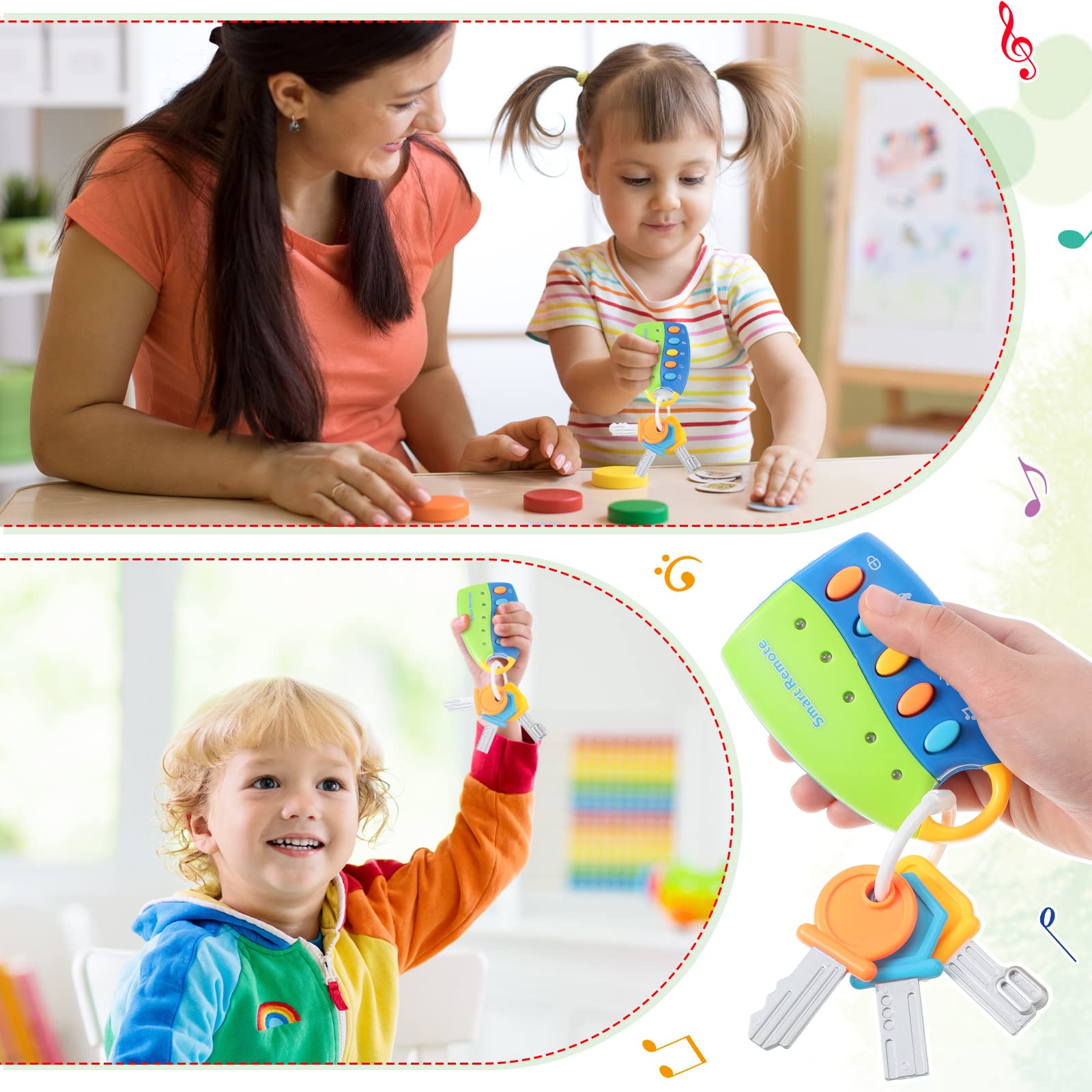 Foto 5 pulgar | Llave De Coche Con Mando A Distancia Musical Inteligente Skylety Para Niños (azul) - Venta Internacional.