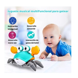 Foto 4 | Juguetes Para Bebé De Cangrejo Con Música Función De Sensor, Belug Azul