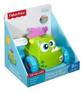 Foto 1 | Juguete Fisher-price Monstruo Presiona Y Persigue Drg14 Color Verde