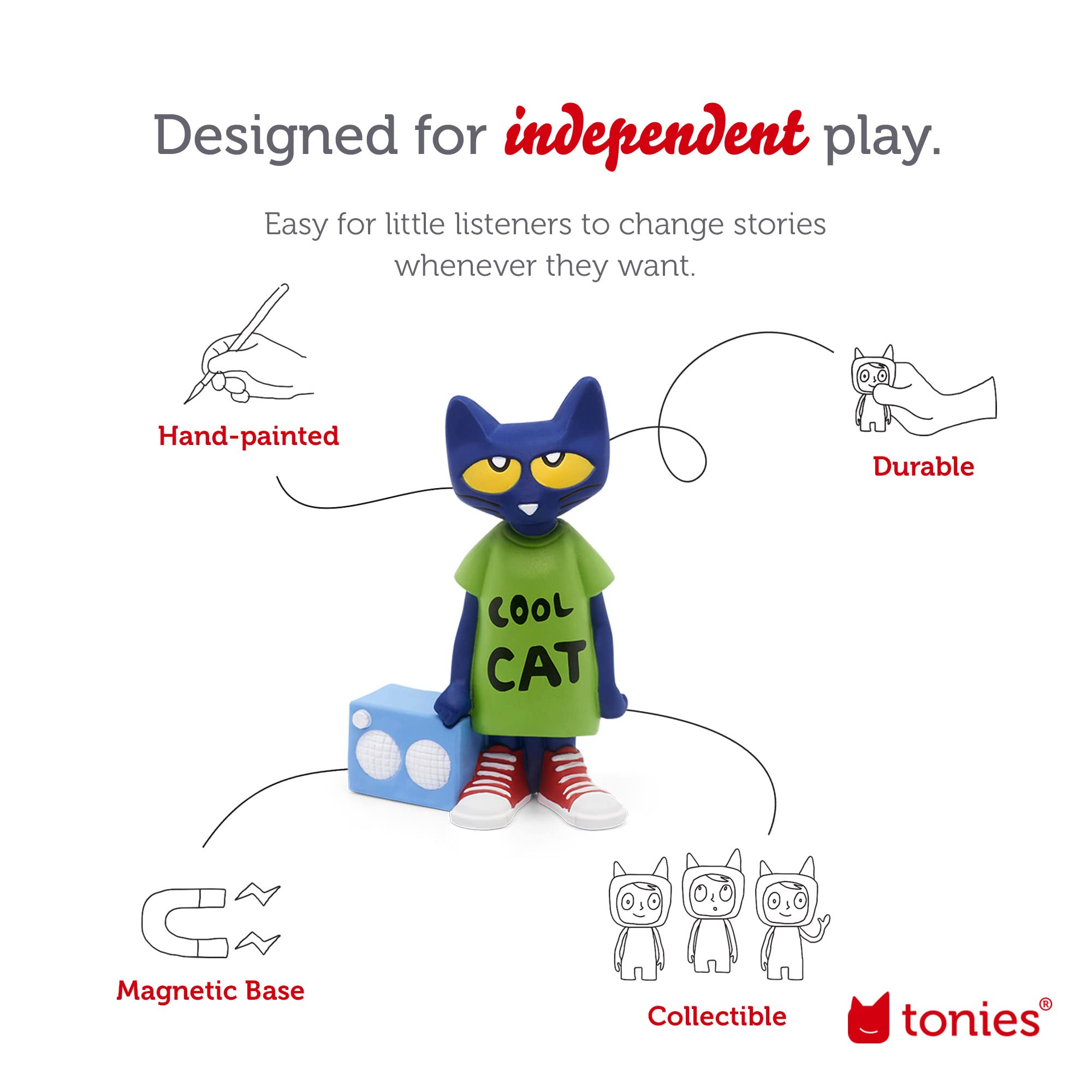 Foto 4 pulgar | El Personaje De Reproducción De Audio Tonies Pete The Cat Con 11 Historias - Venta Internacional.