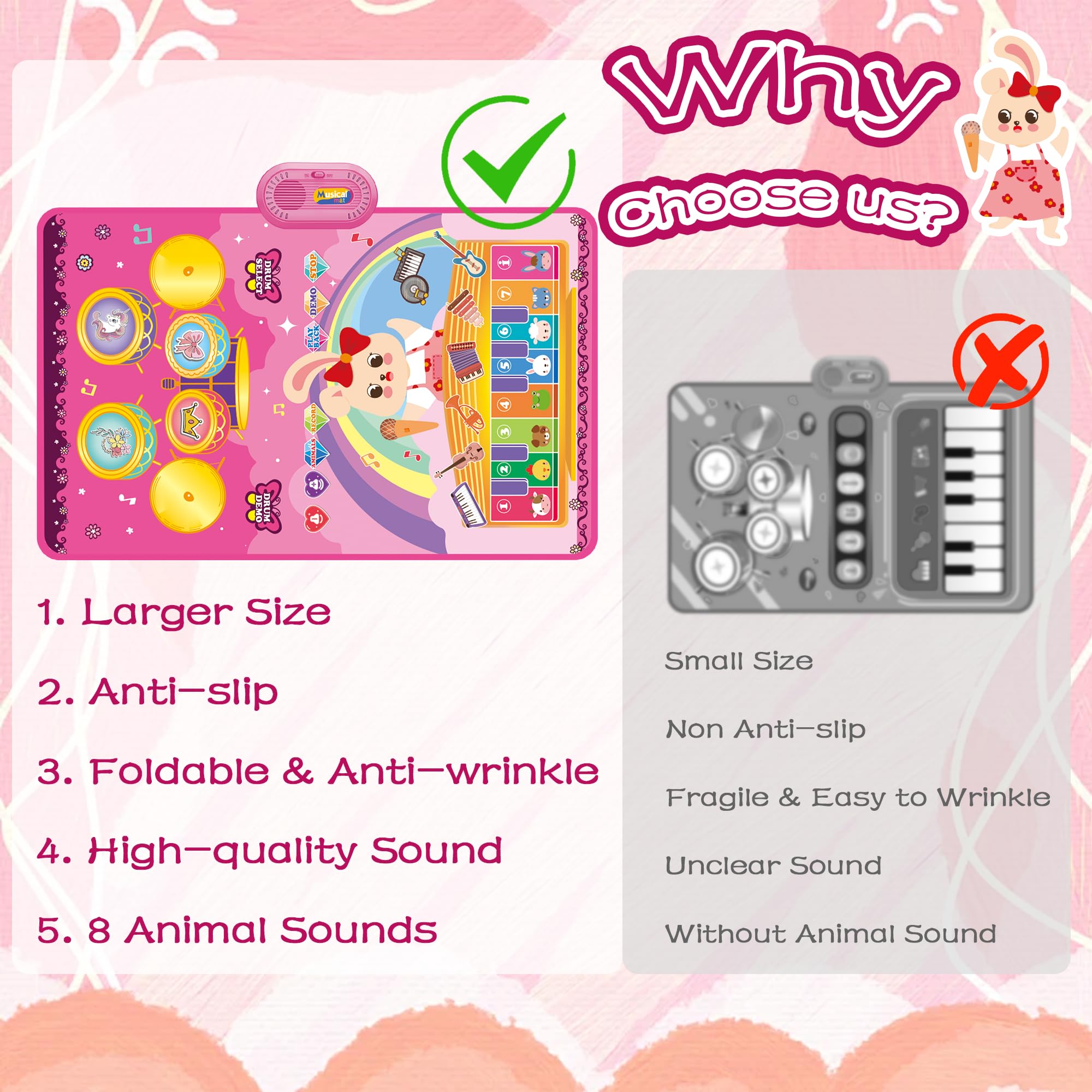 Foto 6 pulgar | Mat Musical Mat Richgv 3 En 1 Para Piano, 12 A 18 Meses - Venta Internacional.