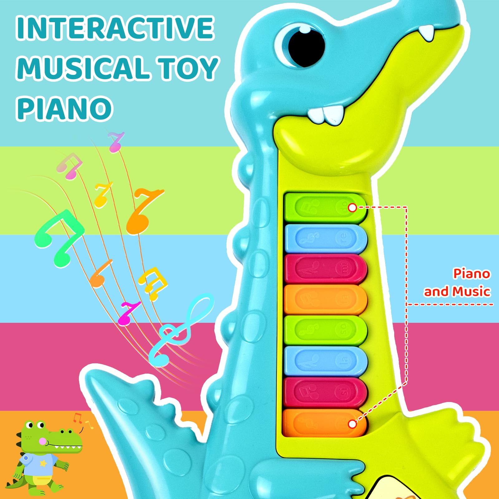 Foto 3 | Piano Musical Marstone Baby Toy Para Bebés De 1 A 2 Años - Venta Internacional.
