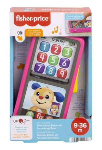 Foto 2 pulgar | Telefono Deluxe Aprendizaje Rosa 3 Idiomas Fisher Price