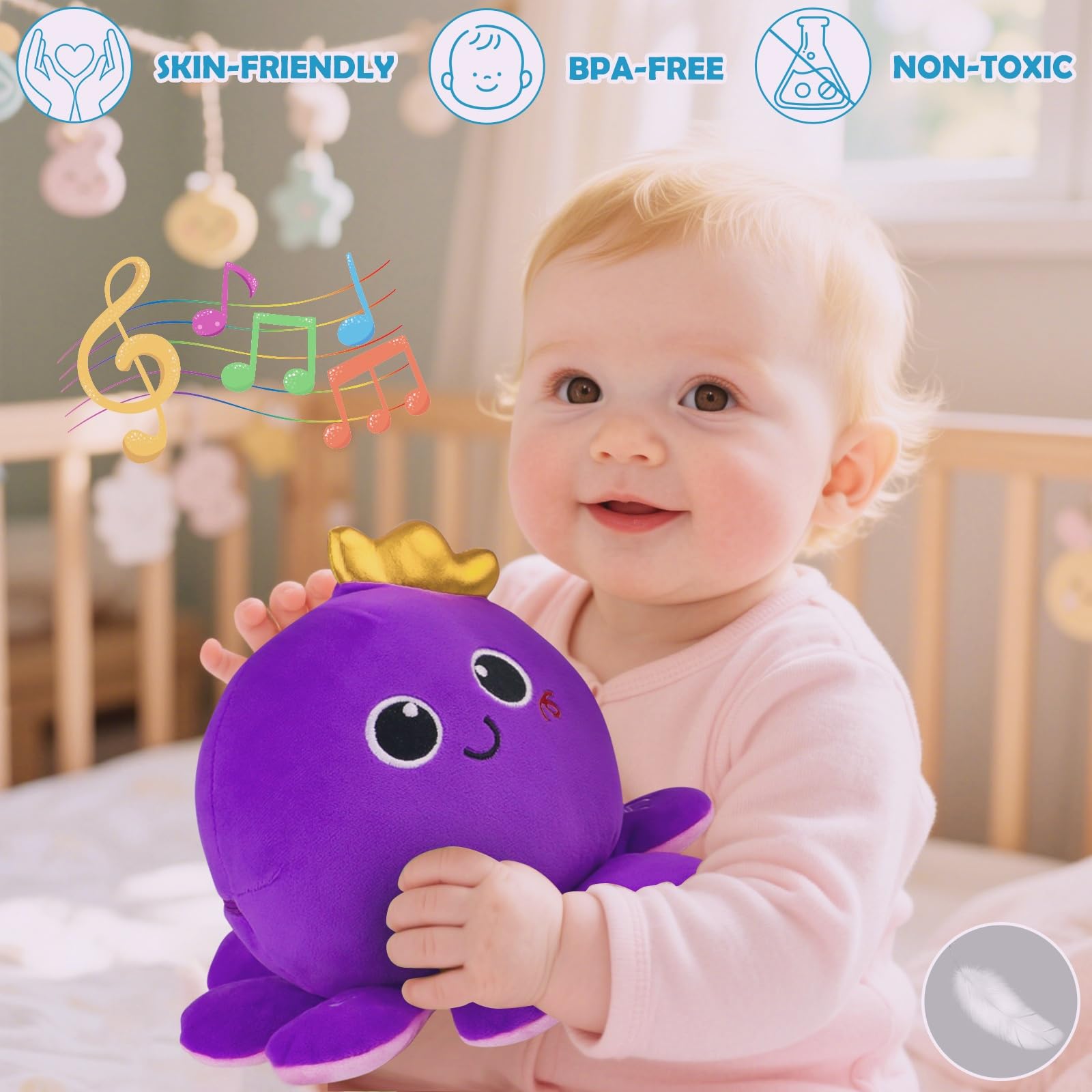 Foto 4 pulgar | Nicknack De Juguete Interactivo Octopus Baby Crawling Con 97 Melodías - Venta Internacional.