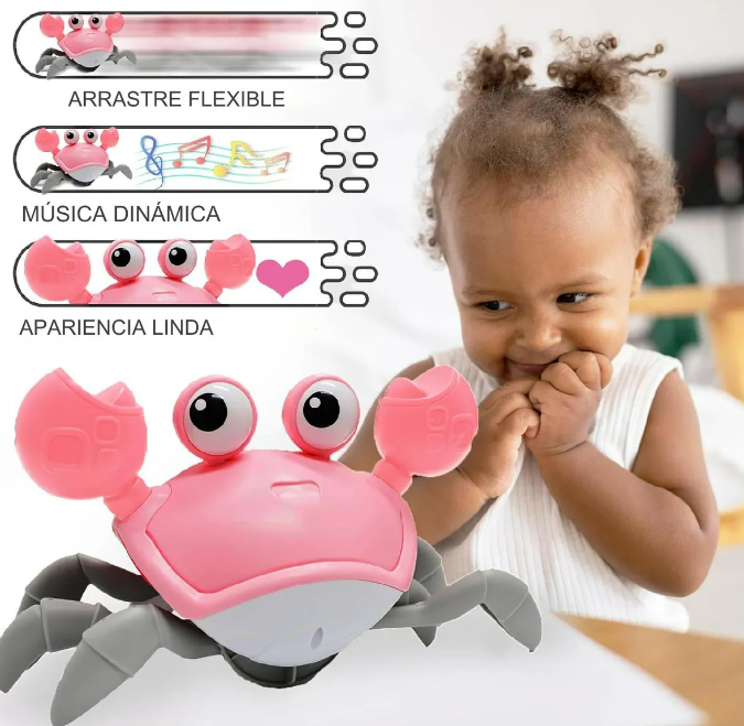 Foto 3 pulgar | Xtellar Juguetes Educativos E Interactivos Cangrejo Rosa Sensorial Para Bebés