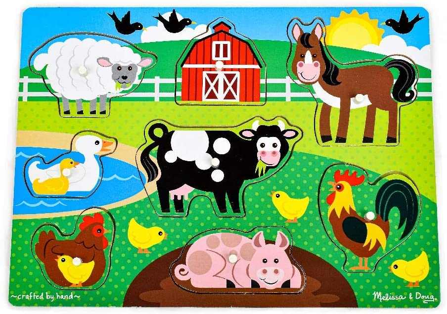 Foto 4 pulgar | Rompecabezas De Madera Melissa & Doug Farm (8 Piezas) - Venta Internacional.