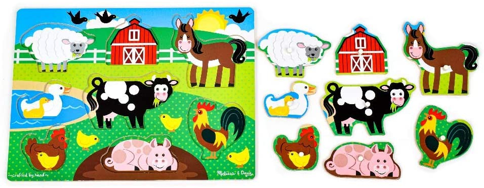 Foto 6 pulgar | Rompecabezas De Madera Melissa & Doug Farm (8 Piezas) - Venta Internacional.