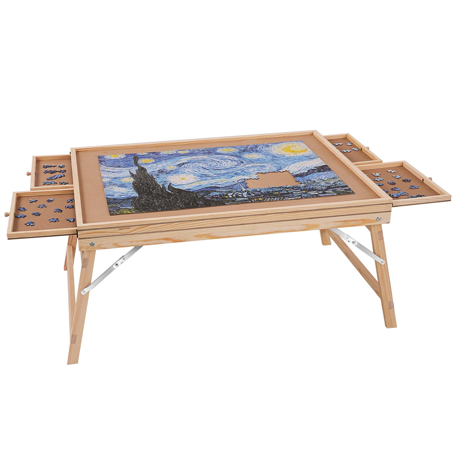 Mesa para Armar Rompecabezas Vevor con Patas Plegables 4 Cajones y Funda - Venta Internacional