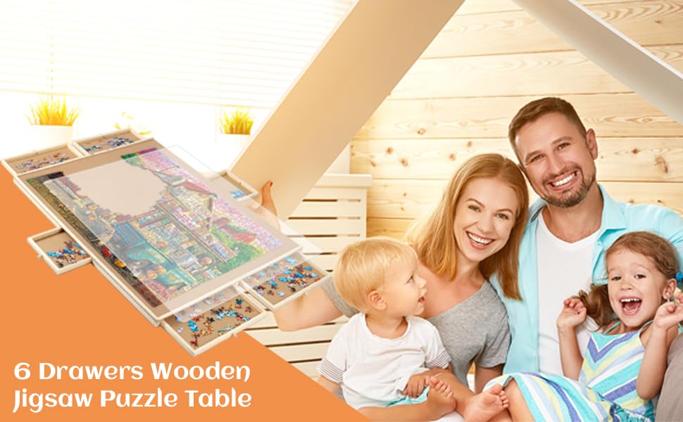 Foto 7 | Mesa De Rompecabezas, Accesorios Genéricos Para Rompecabezas, 35 X 27 Pulgadas - Venta Internacional.