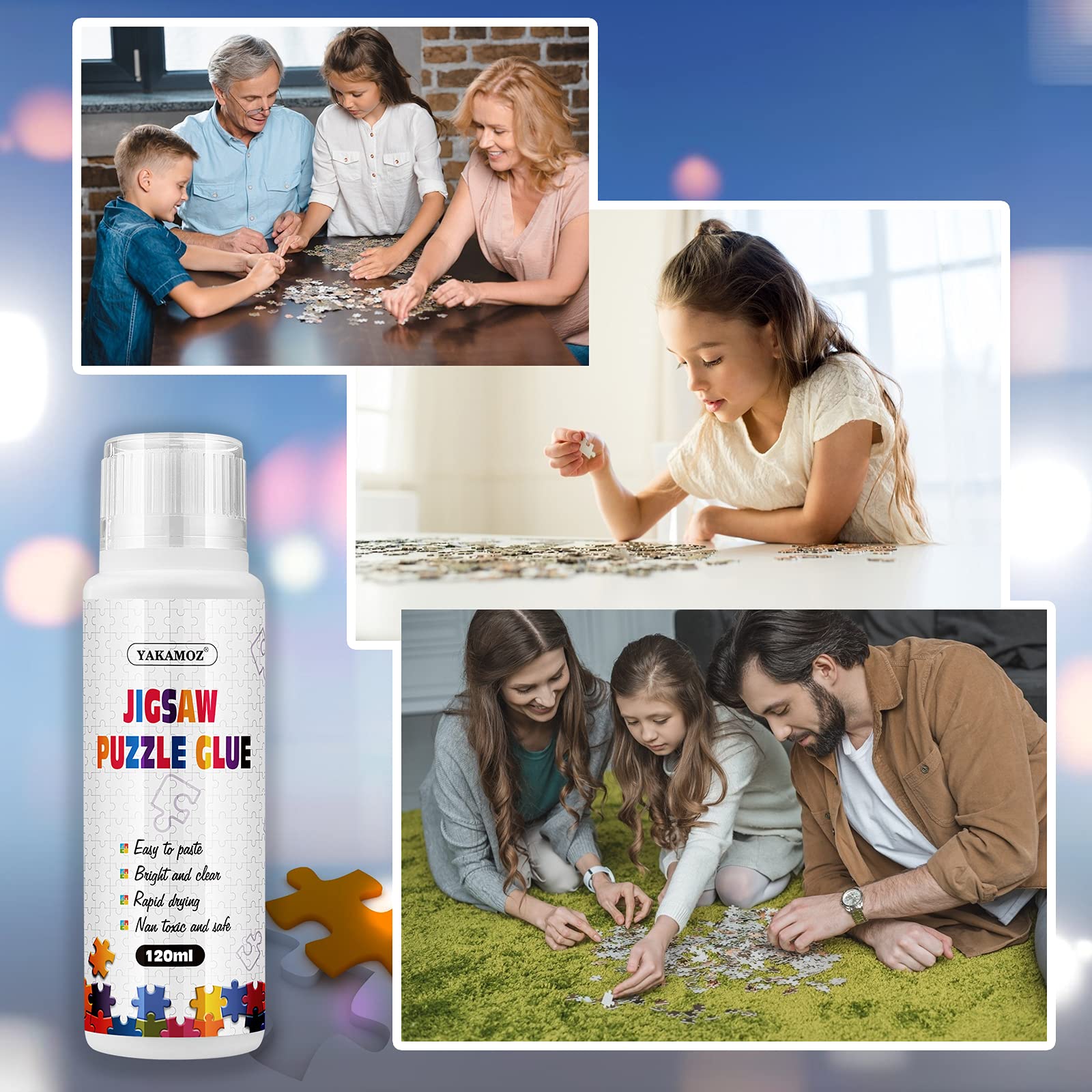 Foto 7 pulgar | Pegamento Para Rompecabezas Yakamoz Actualizado, Transparente, Soluble En Agua, 240 Ml - Venta Internacional.