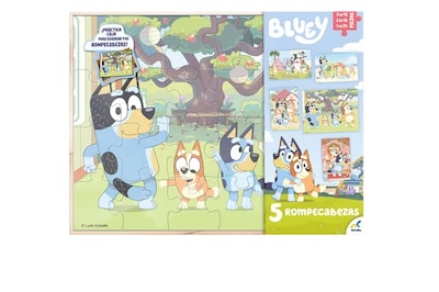 Foto 3 | Rompecabezas Xtellar Bluey 5 En 1 Caja De Madera