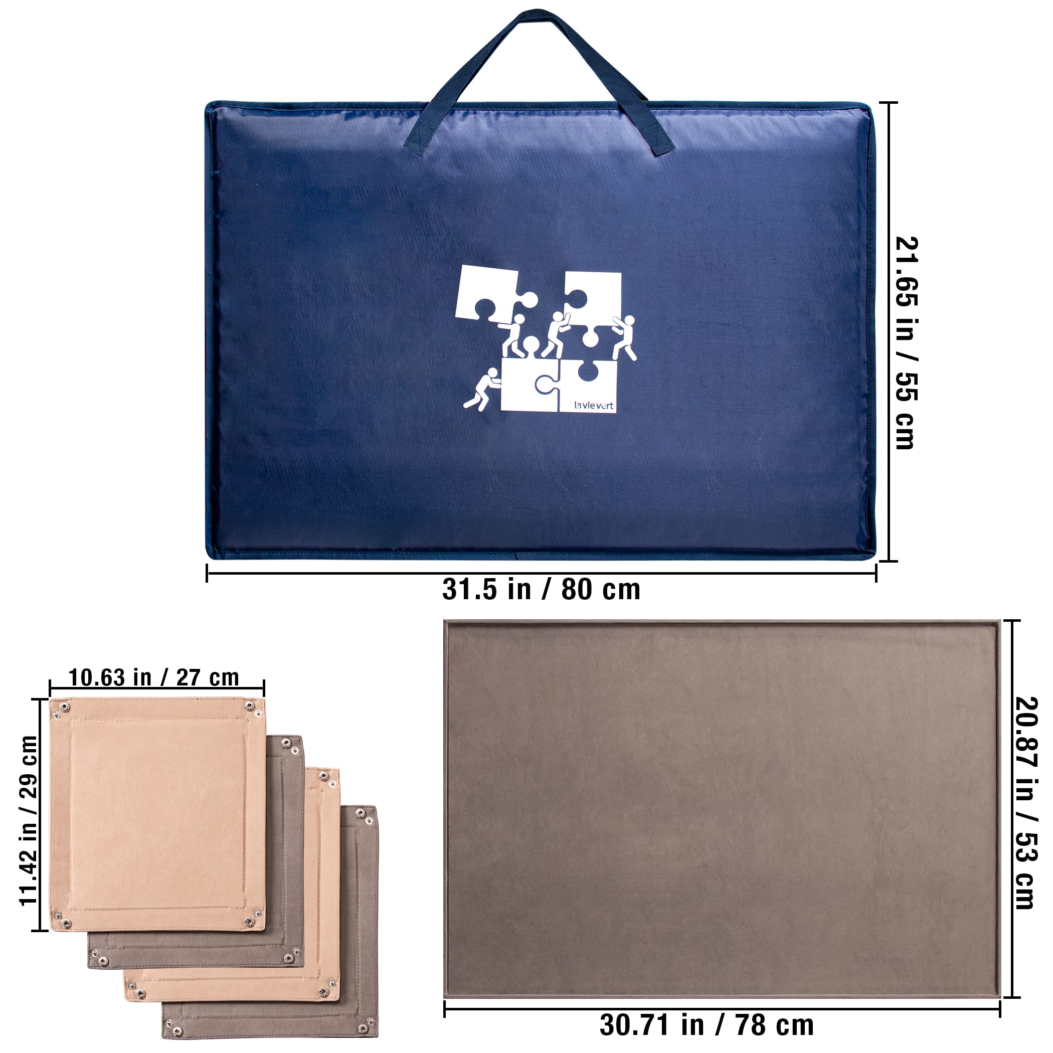 Foto 5 | Tabla De Rompecabezas Lavievert De 1000 Piezas Con Bolsa De Almacenamiento - Venta Internacional.