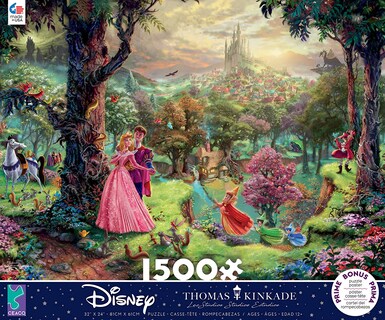 Foto 2 | Venta Internacional - Rompecabezas Ceaco Thomas Kinkade Bella Durmiente Disney 1500 Piezas