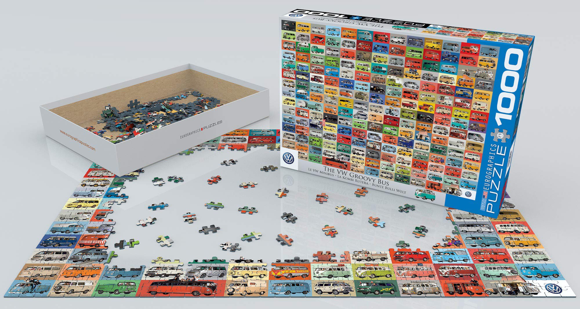 Foto 4 pulgar | Rompecabezas Eurographics Volkswagen Groovy Bus 1000 Piezas - Venta Internacional