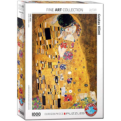 Venta Internacional - Gustav Klimt The Kiss - Rompecabezas De 1000 Piezas, Color Amarillo