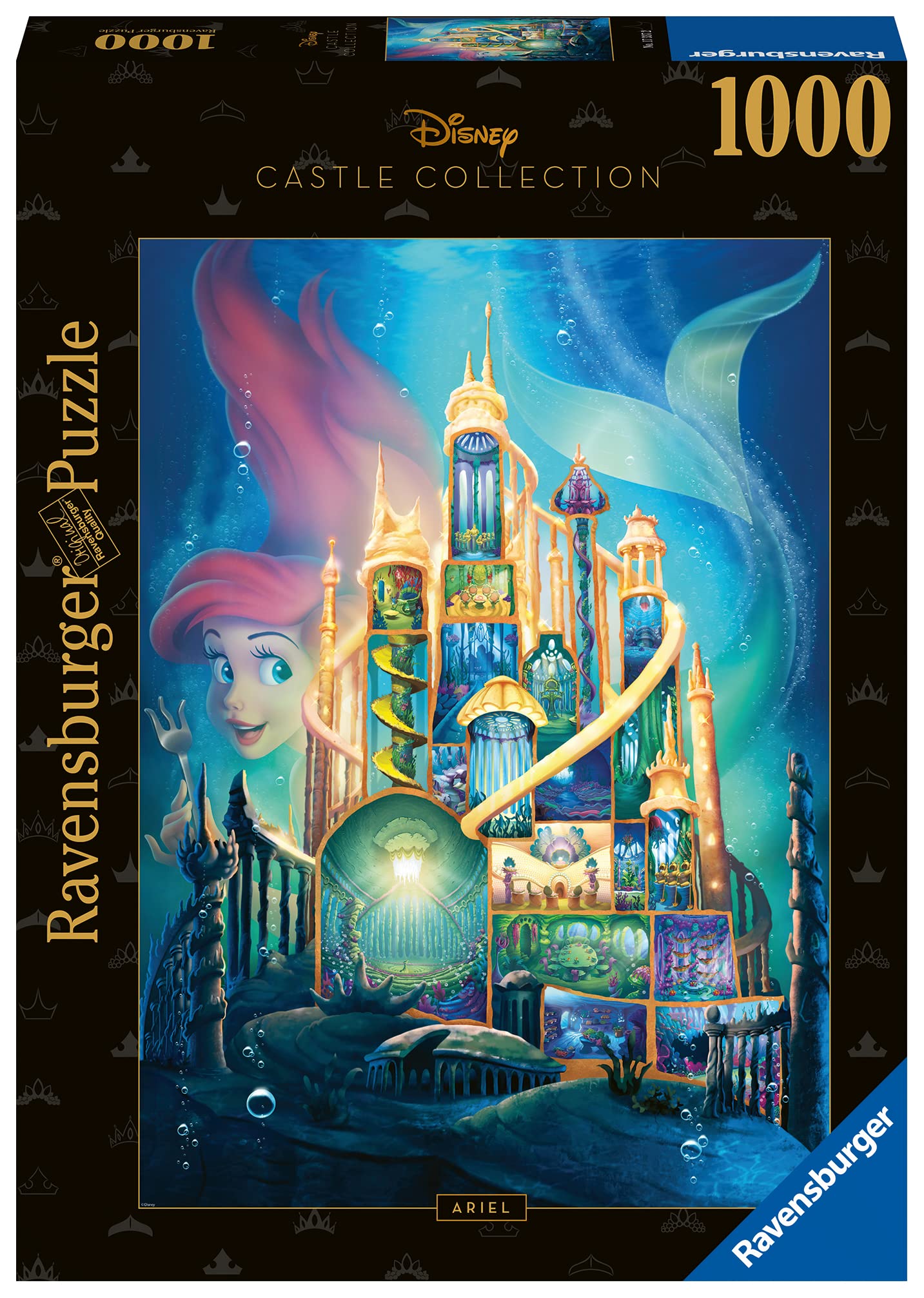 Foto 2 pulgar | Venta Internacional - Rompecabezas Ravensburger Disney Castles Ariel 1000 Piezas