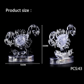 Foto 3 | Venta Internacional - Rompecabezas De Cristal 3d Twelve 12 Constellation Con Led