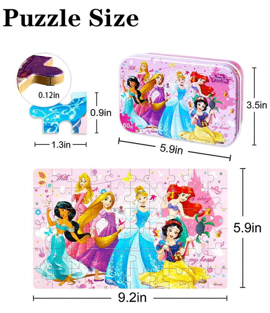 Foto 7 pulgar | Venta Internacional - Rompecabezas Neilden Disney Princess 60 Piezas Para Niños De 4 A 8 Años