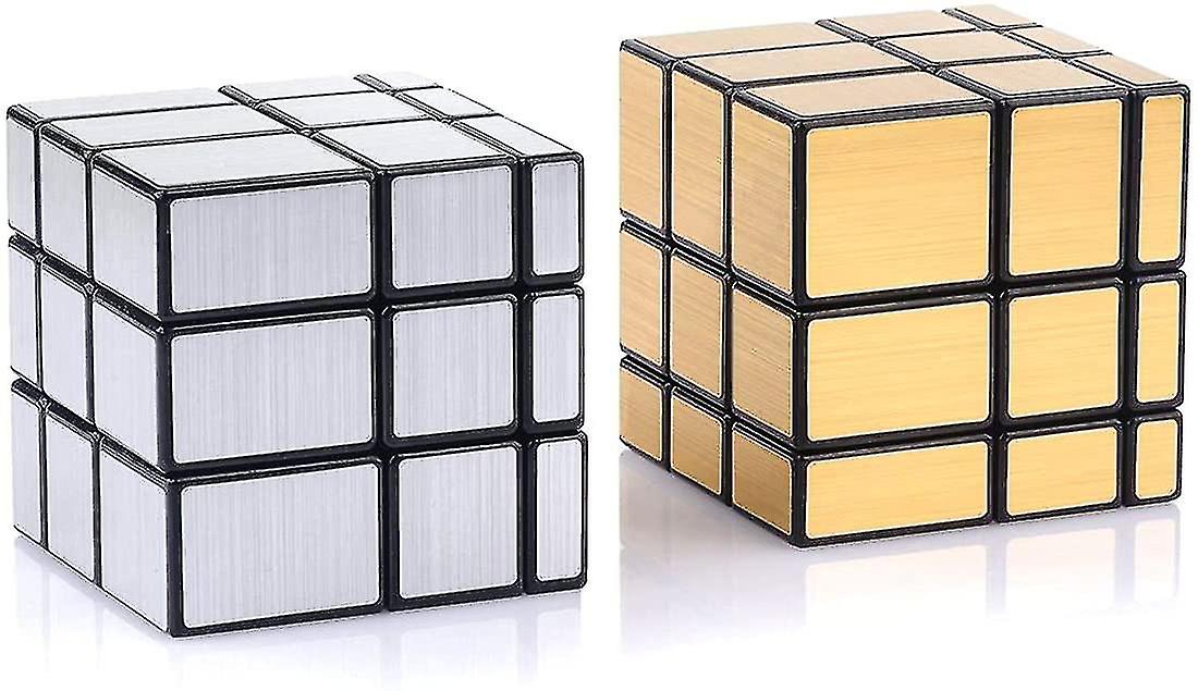 Foto 2 pulgar | Venta Internacional - Juego De Bloques De Espejos Con Forma De Cubo De 3 X 3 X 3 Velocidades, Color Dorado Y Plateado