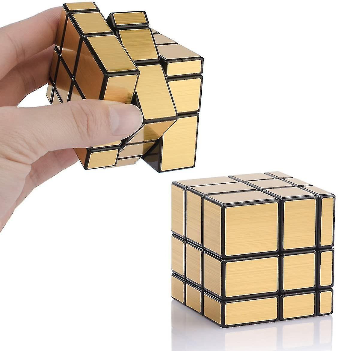 Foto 3 pulgar | Venta Internacional - Juego De Bloques De Espejos Con Forma De Cubo De 3 X 3 X 3 Velocidades, Color Dorado Y Plateado