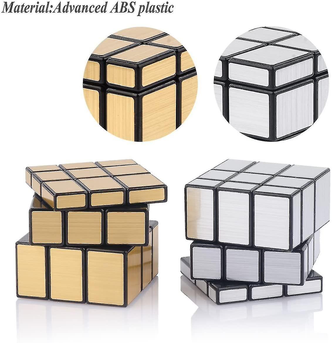 Foto 5 pulgar | Venta Internacional - Juego De Bloques De Espejos Con Forma De Cubo De 3 X 3 X 3 Velocidades, Color Dorado Y Plateado