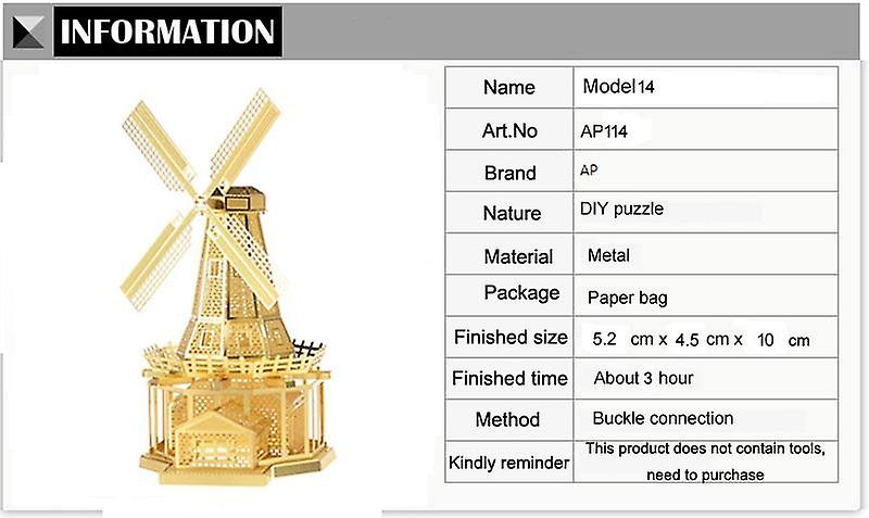 Foto 2 | Venta Internacional - Kit De Maquetas De Rompecabezas De Metal 3d Para Adultos Y Niños, Montaje Por Ti Mismo