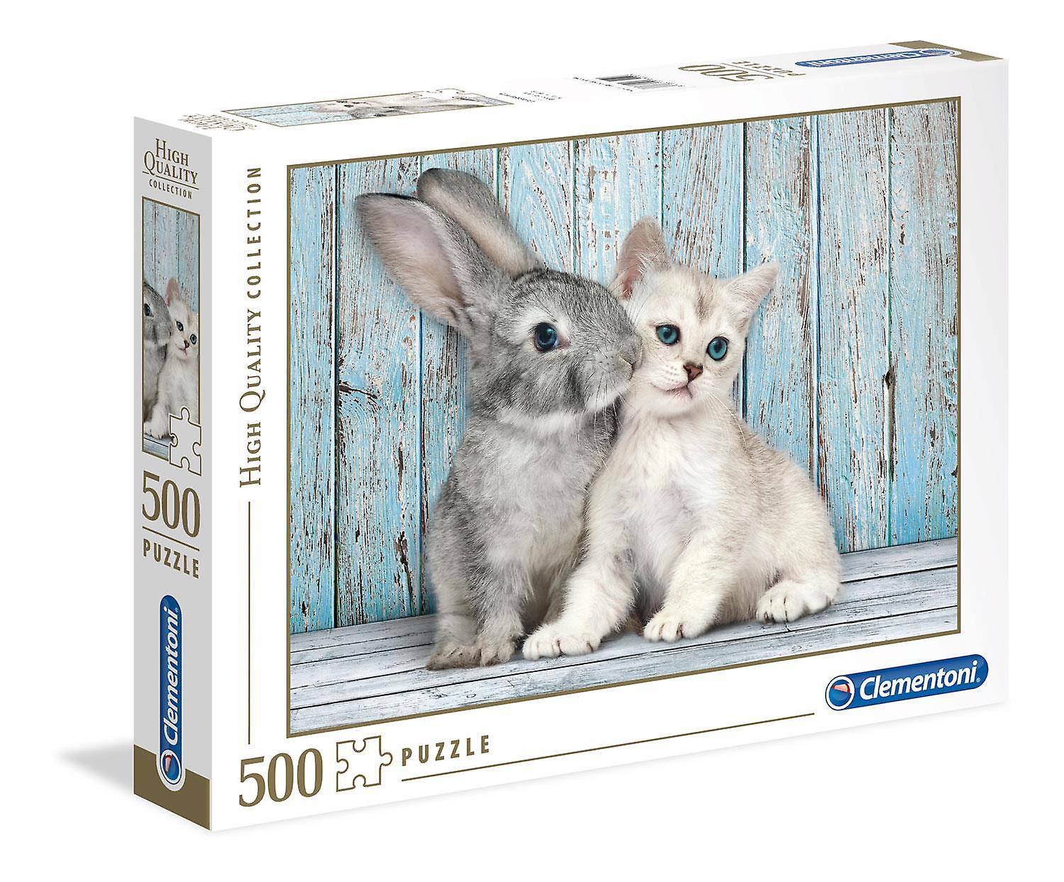 Foto 2 pulgar | Venta Internacional - Rompecabezas Clementoni Cat & Bunny 500 Piezas
