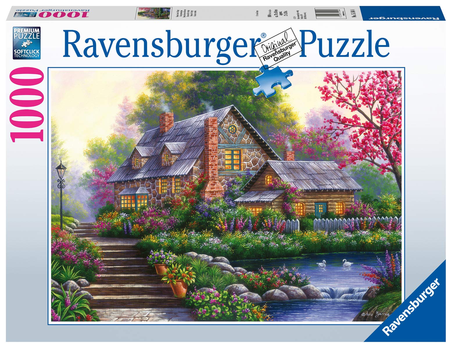 Foto 2 pulgar | Puzzle Ravensburger Romantic Cottage 15184 1000 Piezas - Venta Internacional.