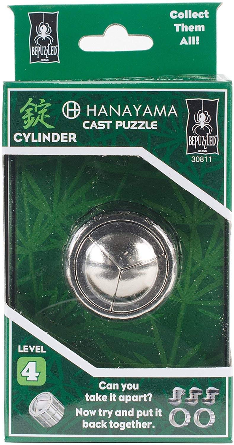 Foto 4 pulgar | Puzzle Bepuzzled Cylinder Hanayama Metal Level 4 Mensa 12+ - Venta Internacional