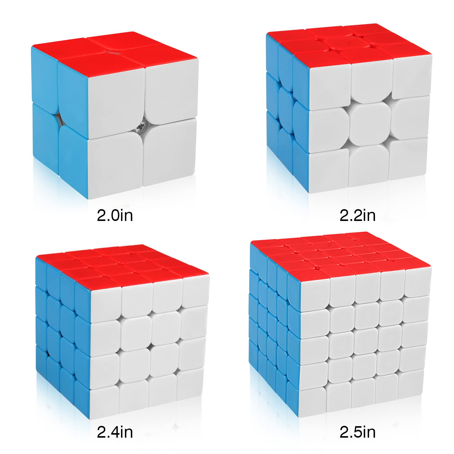 Foto 3 pulgar | Set Speed Cube D-fantix Meilong Mf2s 2x2 Mf3s 3x3 Mf4s 4x4 M - Venta Internacional.