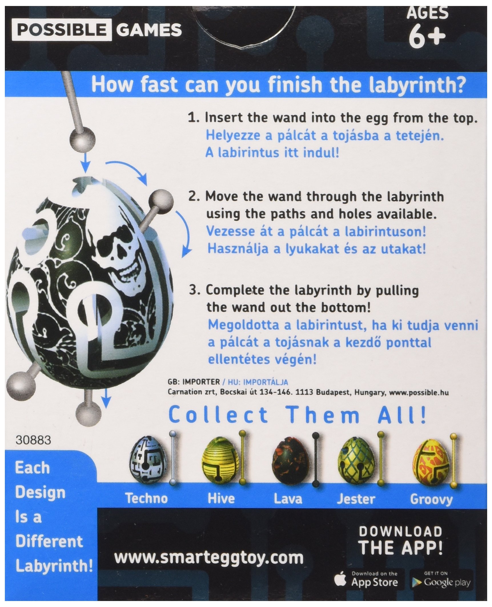 Foto 4 pulgar | Acertijo Smart Egg Labyrinth Bepuzzled Skull de 1 Capa - Venta Internacional