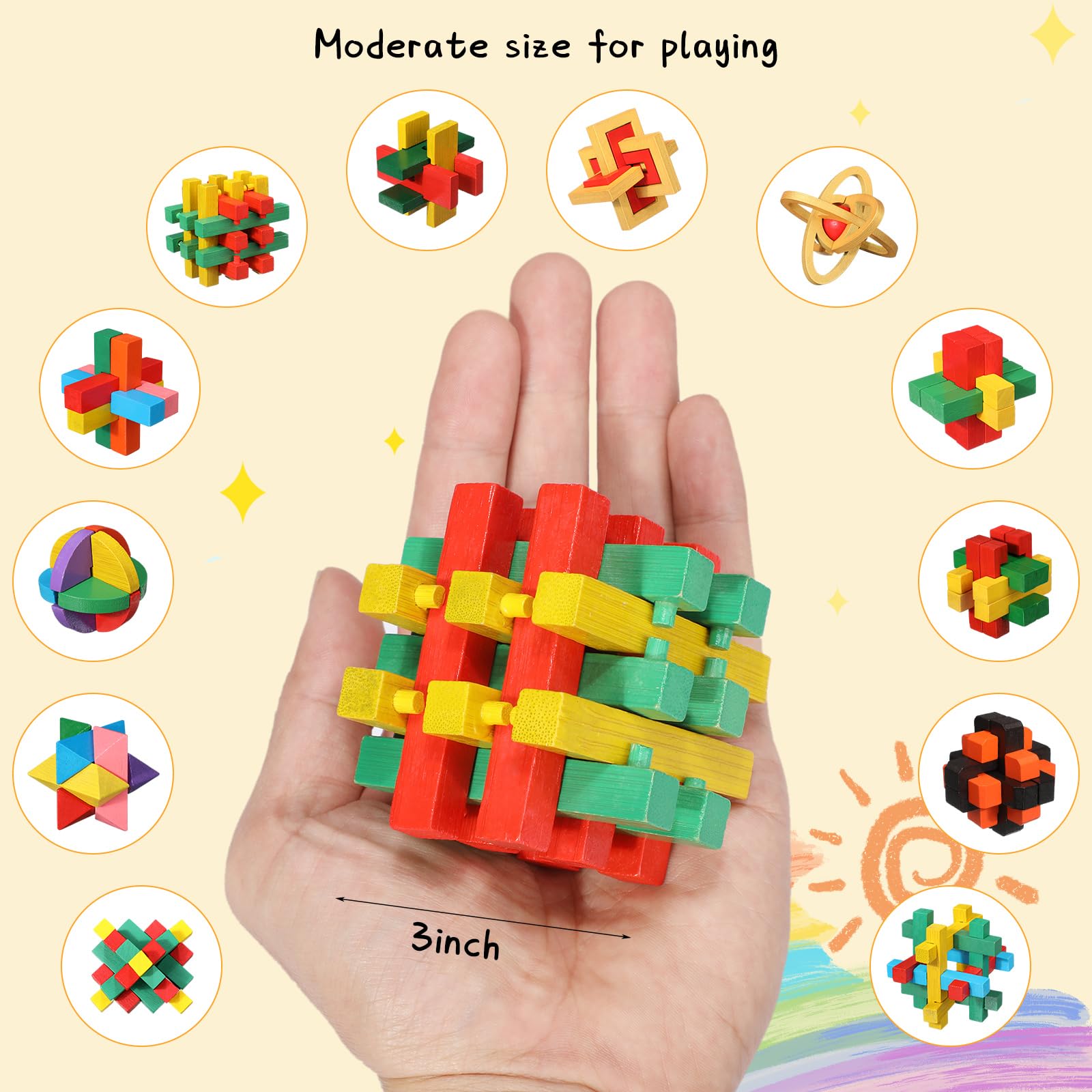 Foto 4 | Rompecabezas de Madera Syhood 3D Multicolor para Adultos y Adolescentes - Venta Internacional