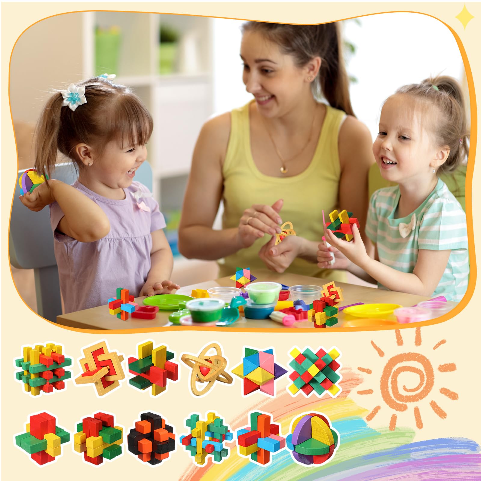 Foto 6 | Rompecabezas de Madera Syhood 3D Multicolor para Adultos y Adolescentes - Venta Internacional