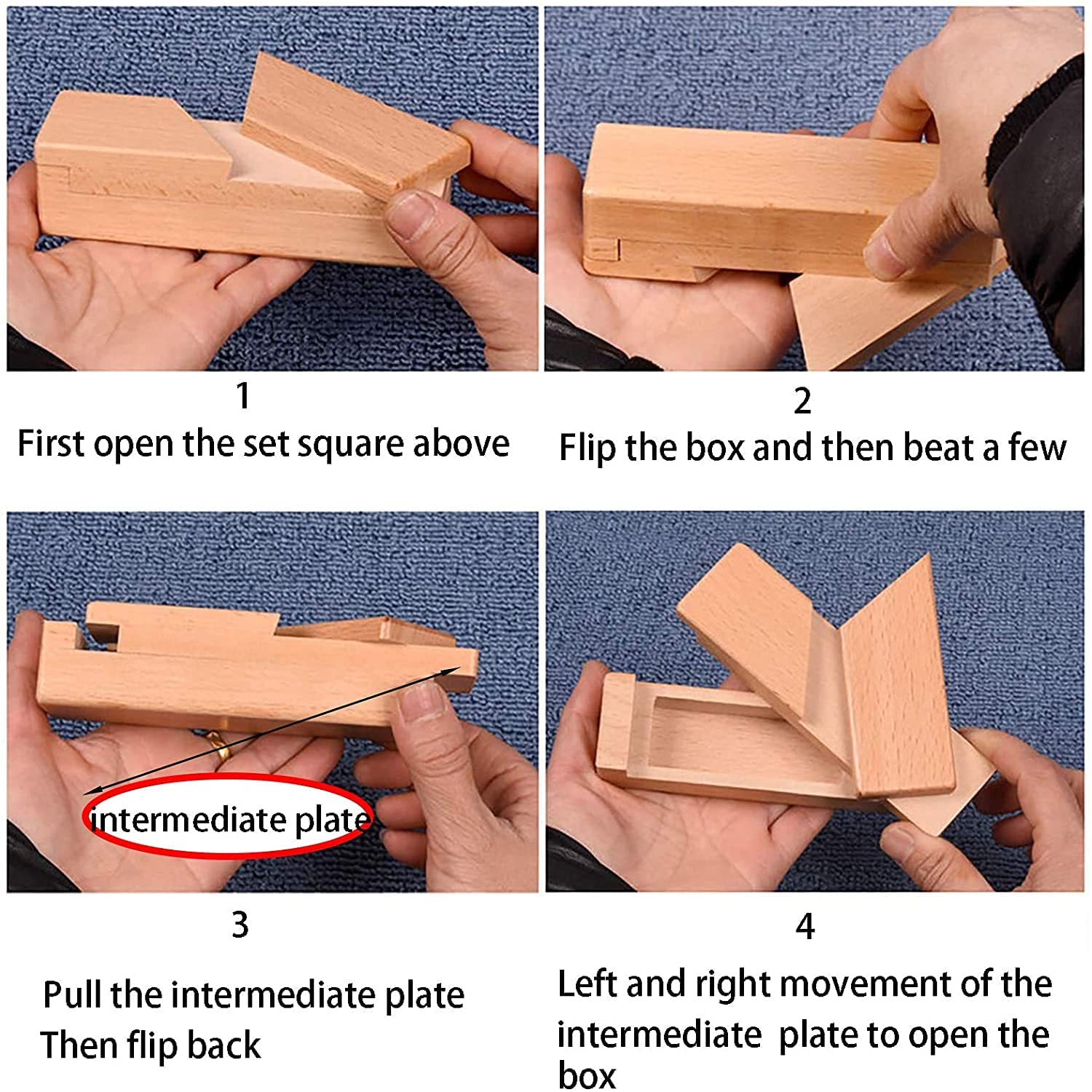 Foto 4 pulgar | Caja de Rompecabezas de Madera con Apertura Secreta Brain Teaser Yunteng - Venta Internacional