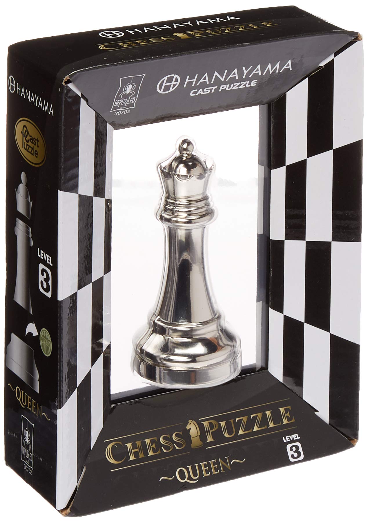 Foto 2 pulgar | Juego de Rompecabezas Bepuzzled Hanayama Metal Cast Queen Chesspiece - Venta Internacional