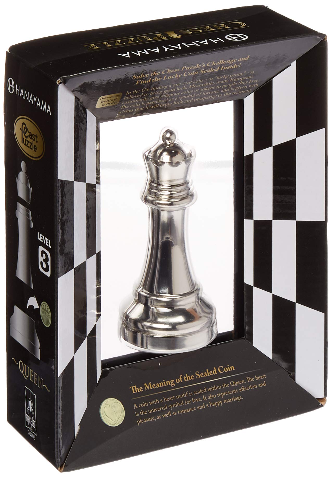 Foto 2 | Juego de Rompecabezas Bepuzzled Hanayama Metal Cast Queen Chesspiece - Venta Internacional