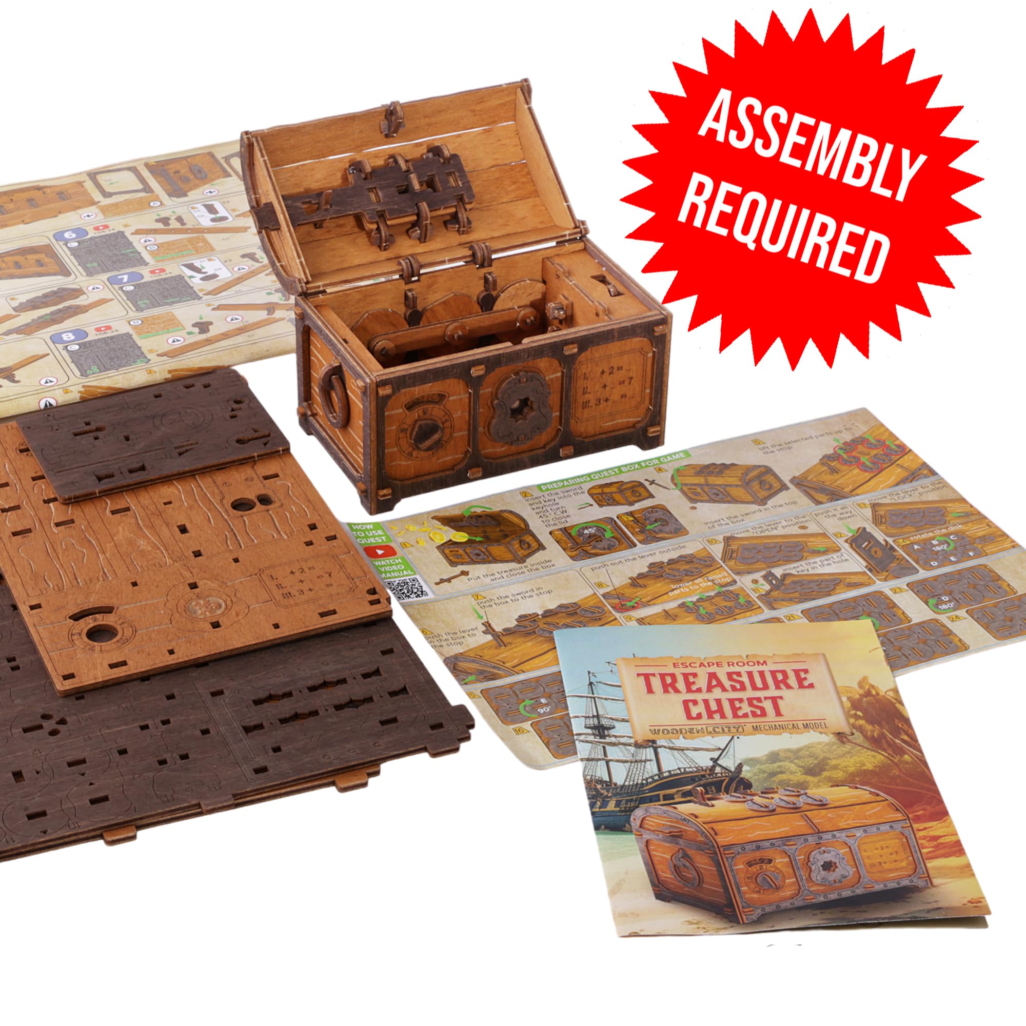 Foto 4 pulgar | Puzzle Box Wooden.city Treasure Chest Escape Room Para Adultos - Venta Internacional.