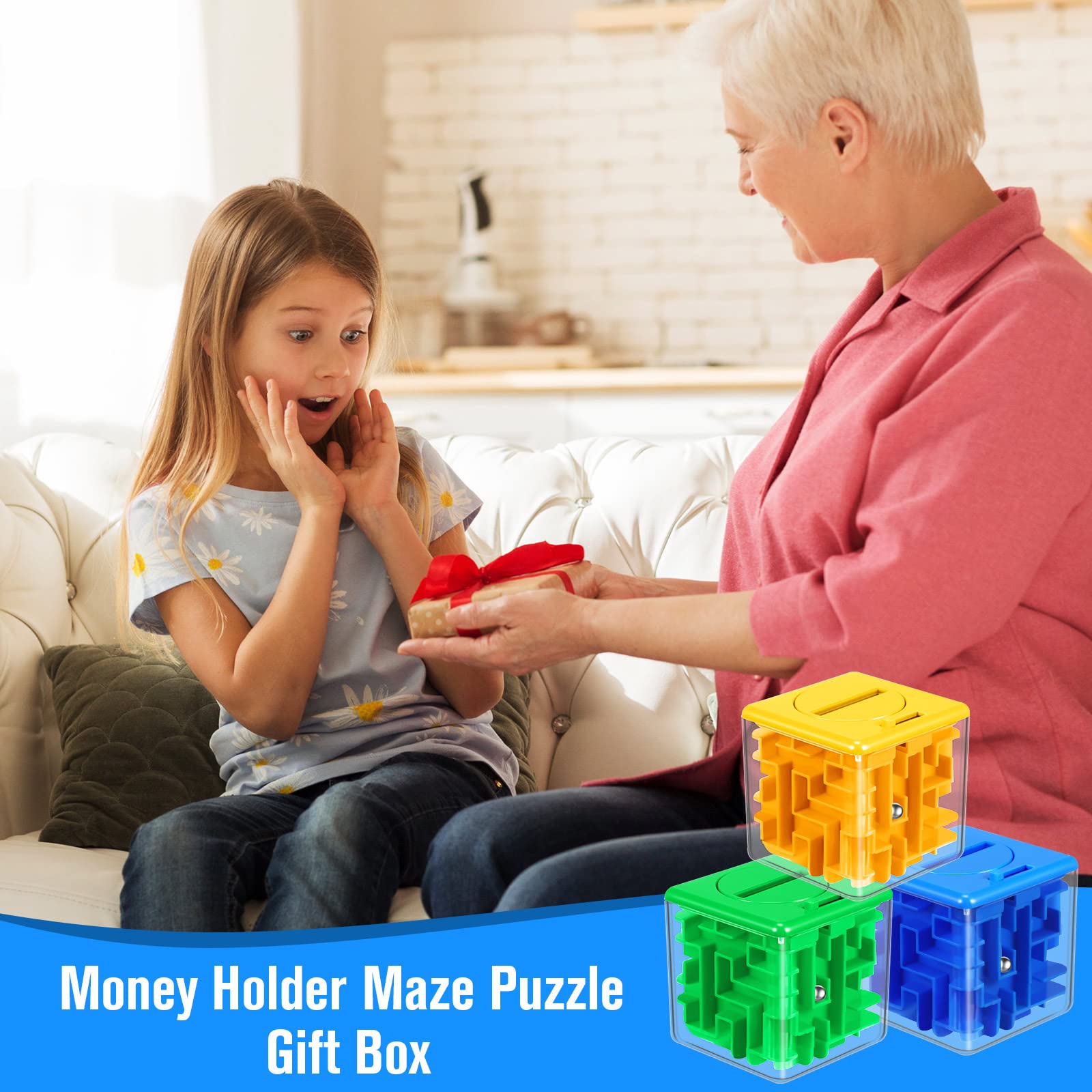 Foto 8 pulgar | Pack De 3 Cajas De Regalo Money Maze Puzzle Para Niños Y Adultos - Venta Internacional.