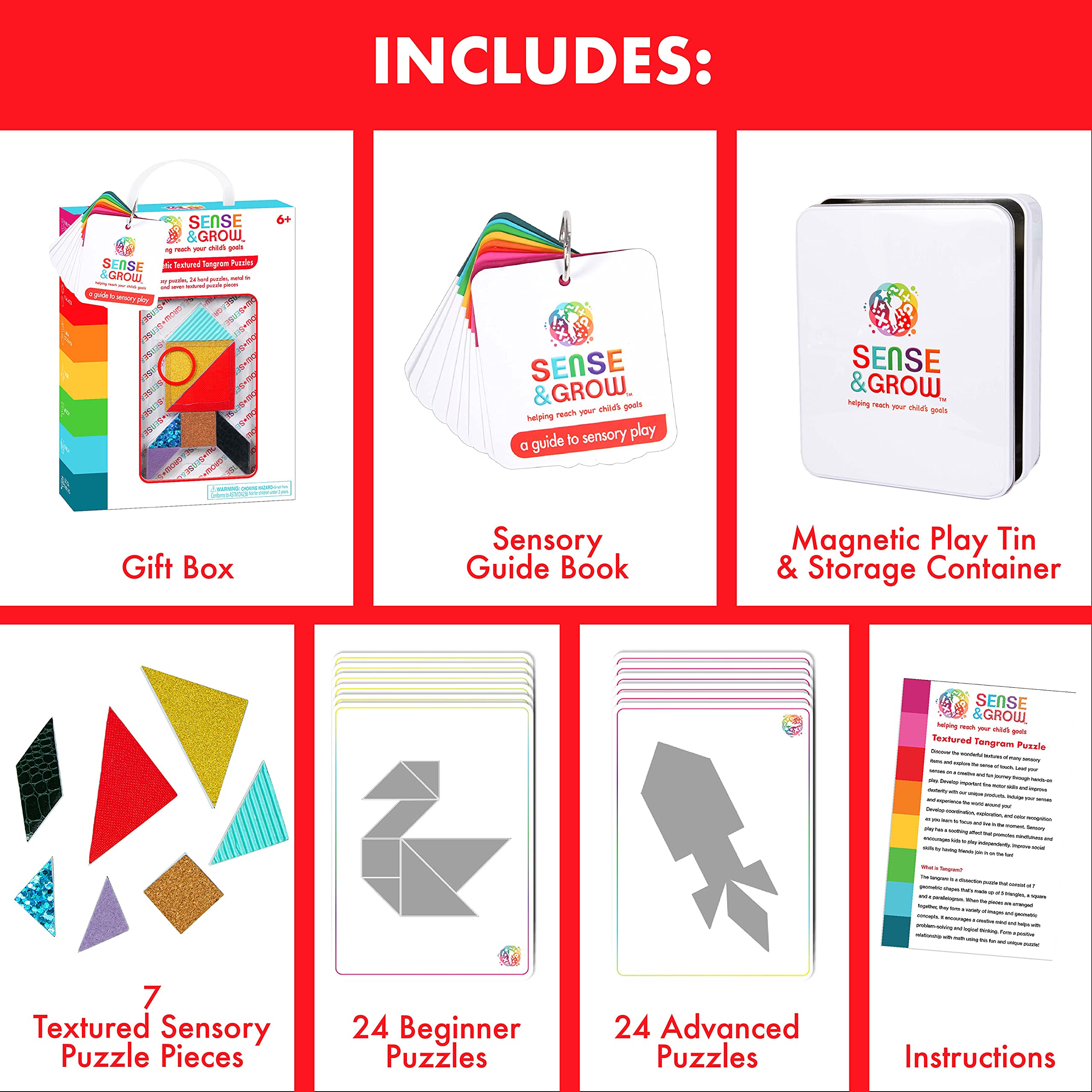 Foto 7 | Puzles Tangram Creative Kids Sense & Grow con 48 Patrones - Venta Internacional