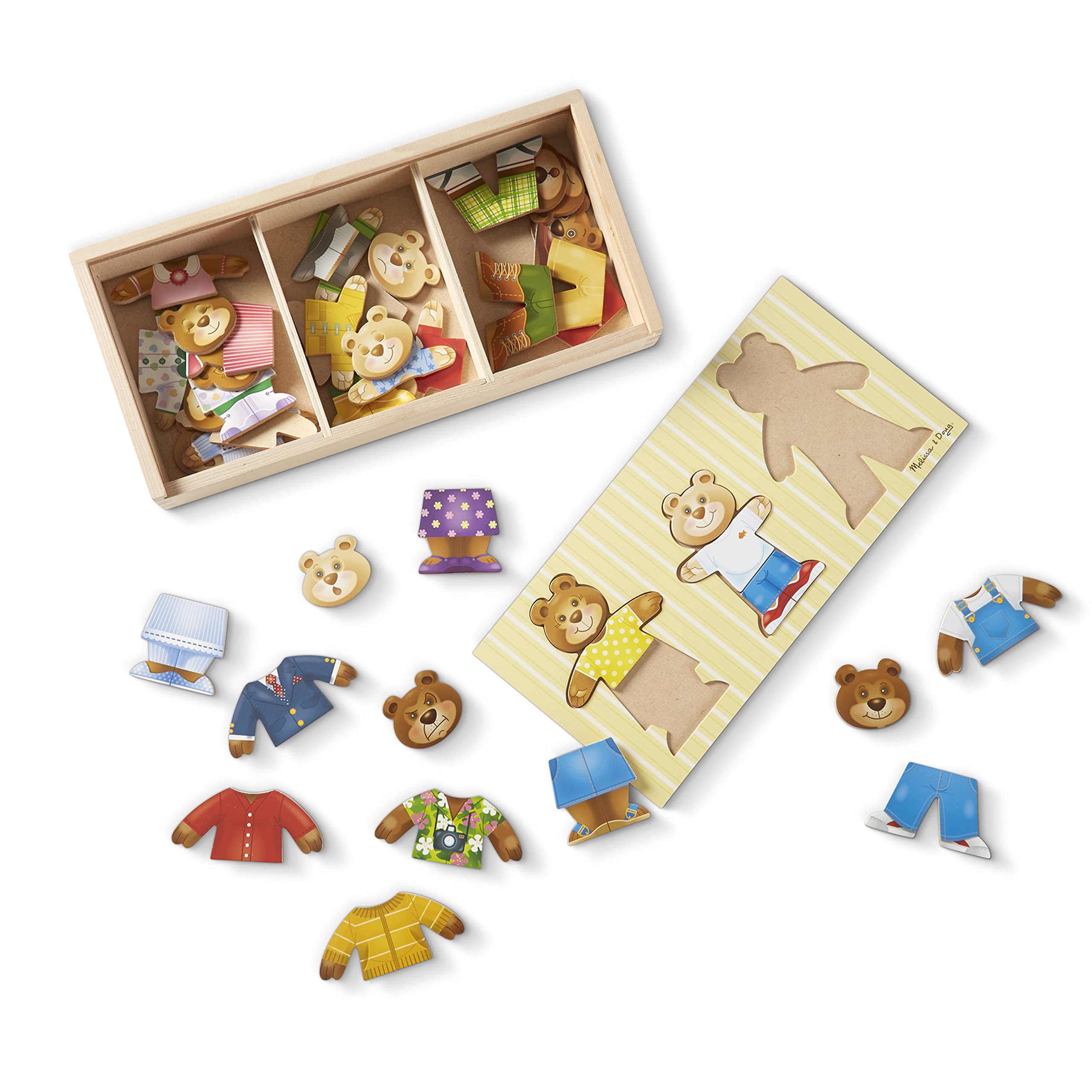 Foto 4 pulgar | Puzzle Melissa & Doug Mix 'n Match Wooden Bear Family 45 Unidades - Venta Internacional