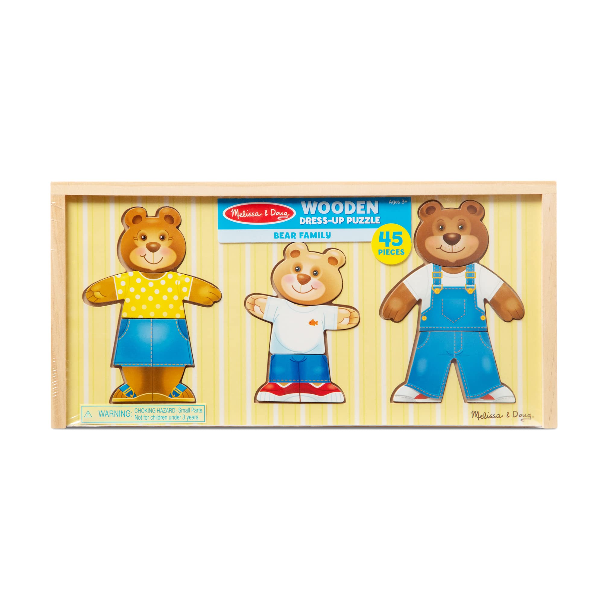 Foto 6 pulgar | Puzzle Melissa & Doug Mix 'n Match Wooden Bear Family 45 Unidades - Venta Internacional