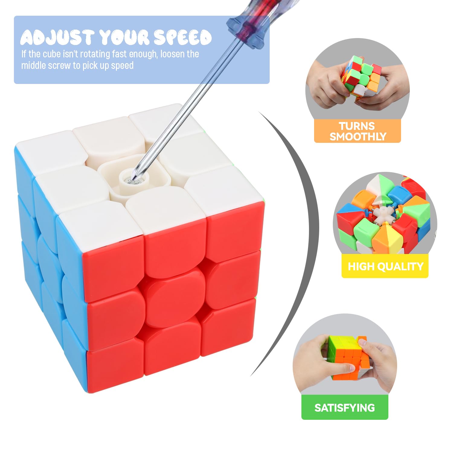 Foto 3 pulgar | Juego Speed Cube Toy Life, Paquete De 10 Cubos Mágicos Para Niños Y Adultos - Venta Internacional