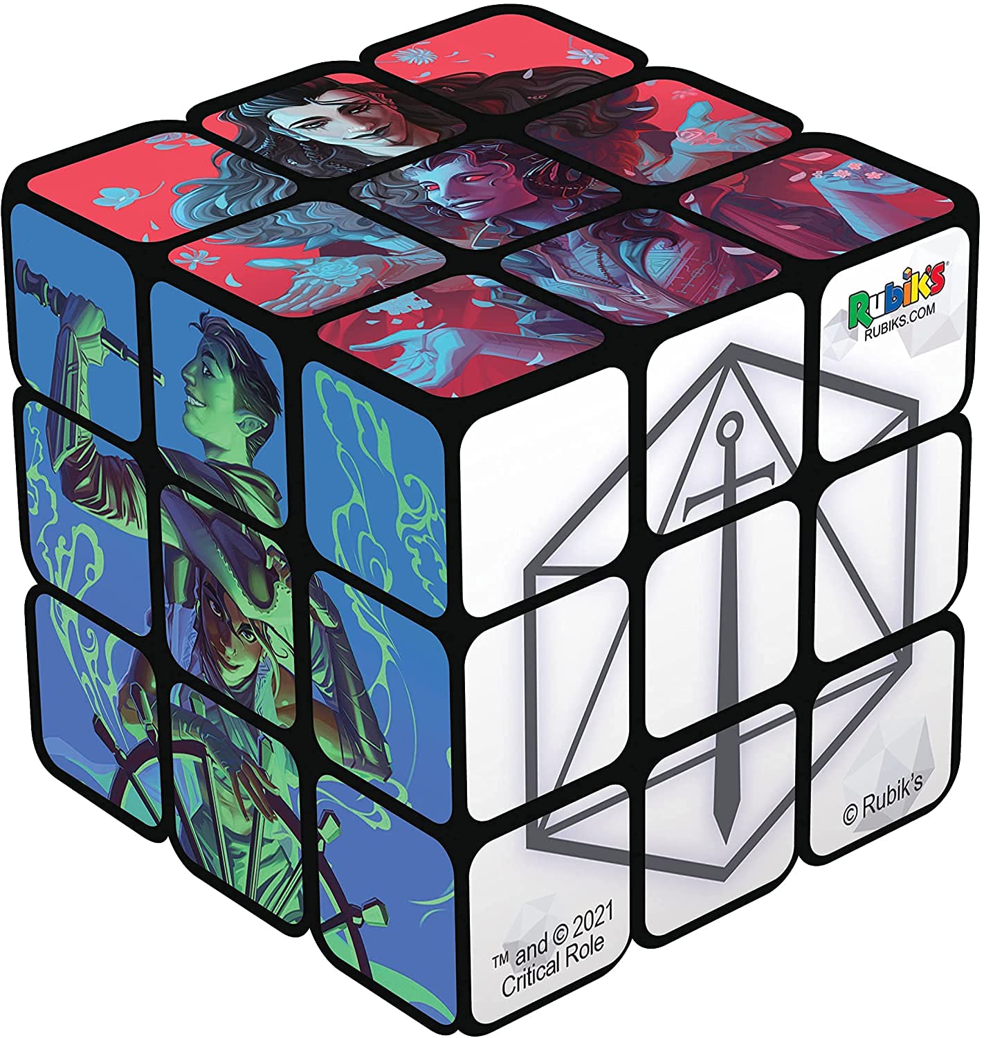 Foto 3 pulgar | Papel Crítico Del Cubo De Rubik: Personajes De Mighty Nein 3x3 - Venta Internacional