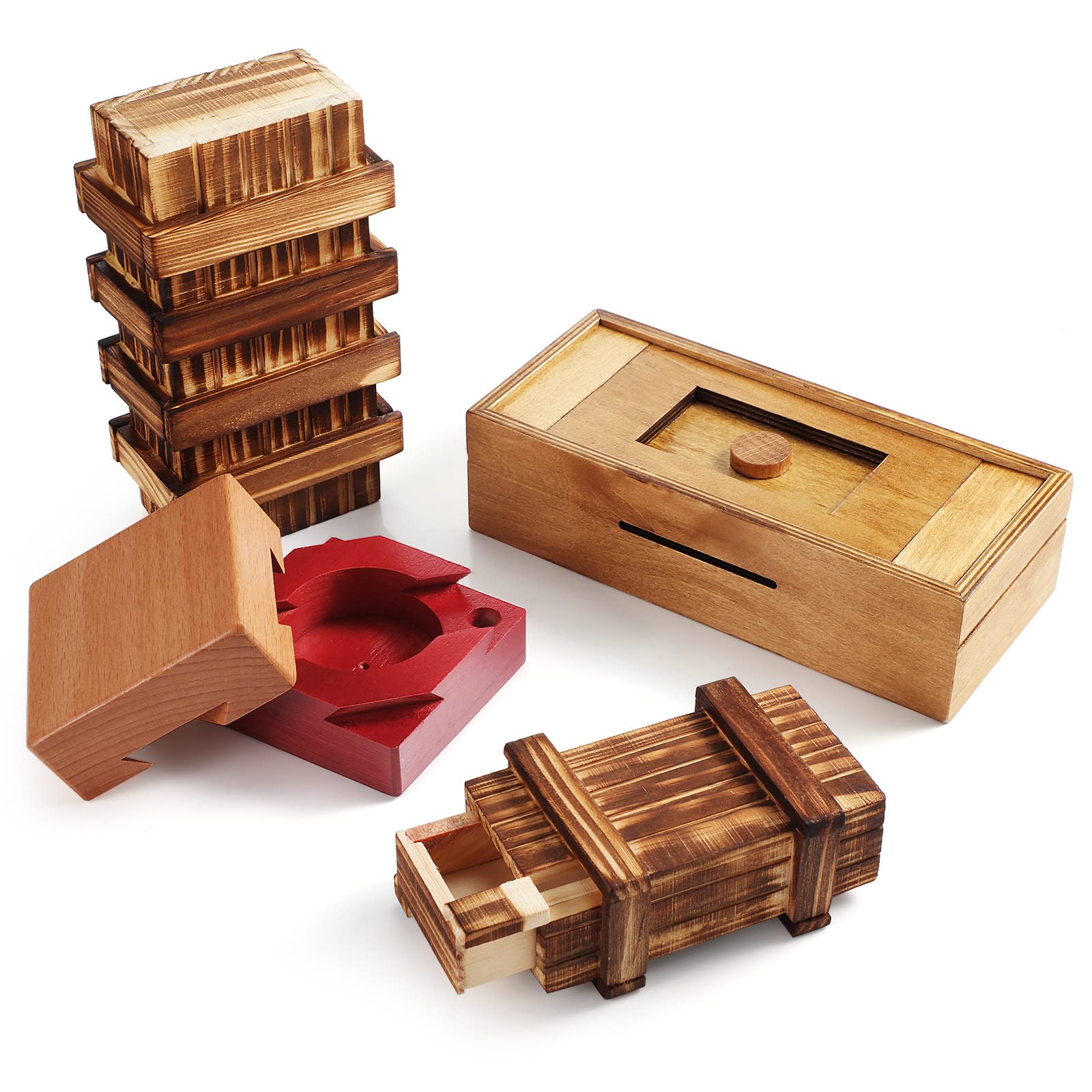 Foto 2 pulgar | Caja de Rompecabezas de Madera Zhanmai con Compartimento Secreto  Juego Interactivo y Decorativo - Venta Internacional