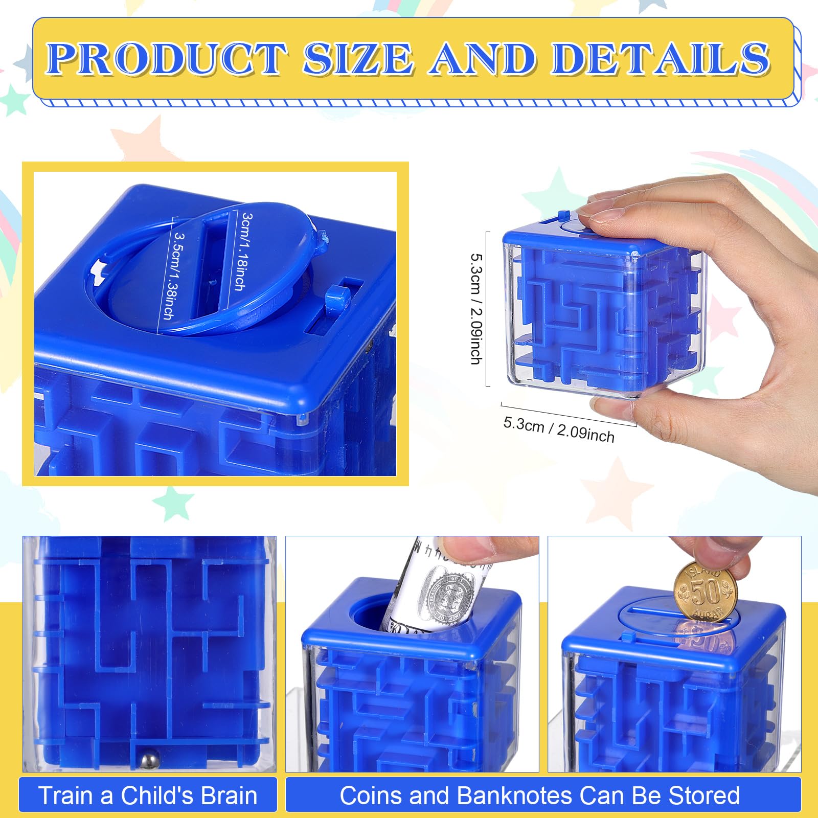 Foto 3 pulgar | Caja de Regalo Laberinto Rompecabezas Syhood con 24 Monederos - Venta Internacional