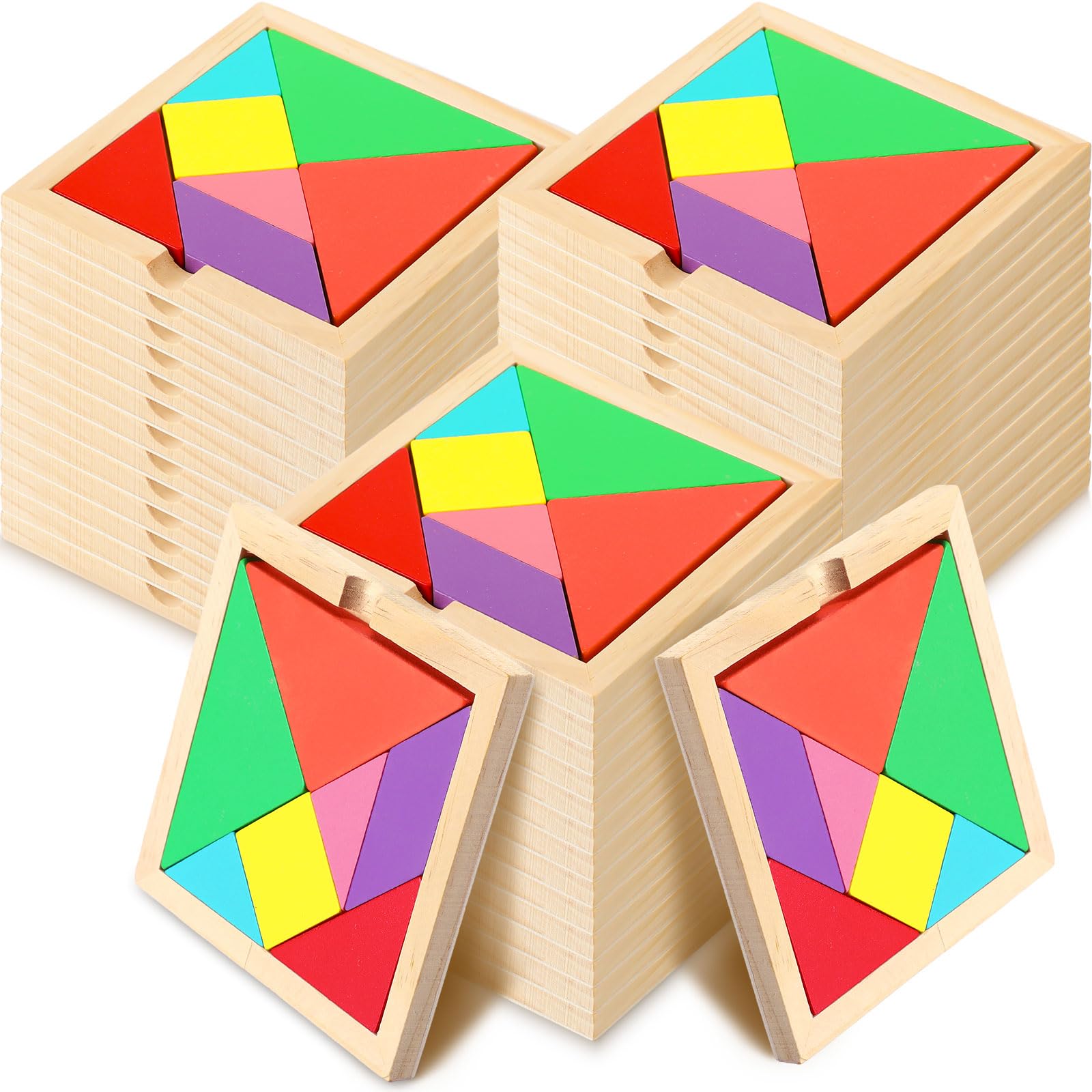 Foto 2 pulgar | Puzles de Madera Tipo Tangram 36 piezas Juego de Resolución de Problemas para Estudiantes - Venta Internacional