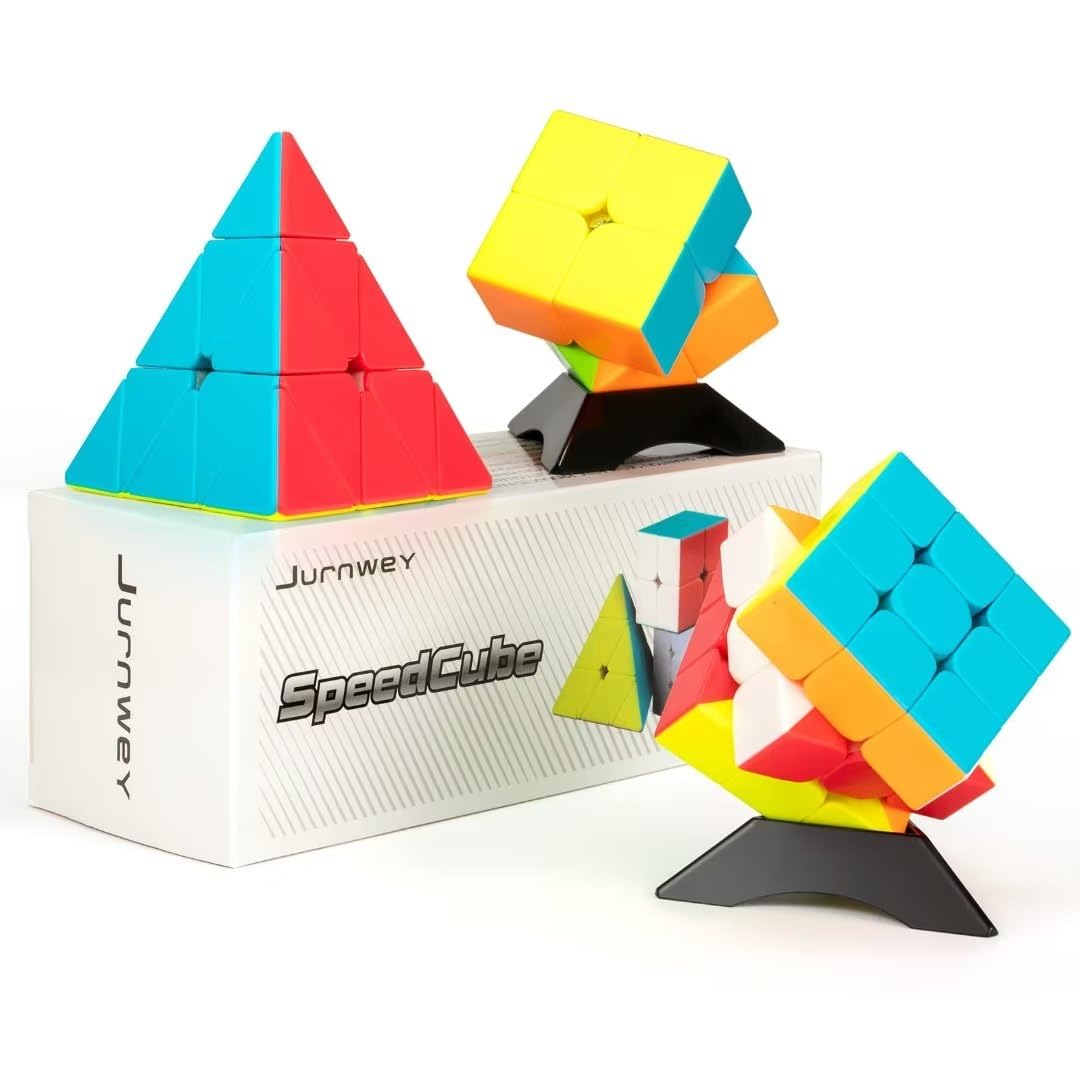 Foto 3 pulgar | Cubo de velocidad Jurnwey Stickerless Magic 2x2x2 3x3x3 Pyramid - Venta Internacional