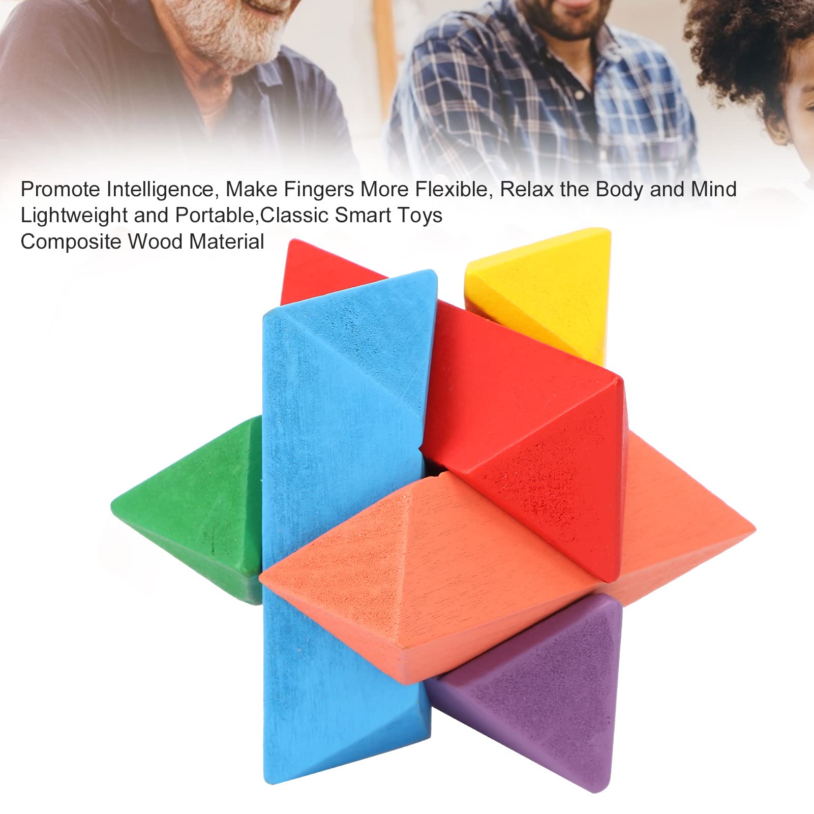 Foto 3 pulgar | Juguete de Inteligencia Sonew Octogonal Colorido Burr Puzzle - Venta Internacional