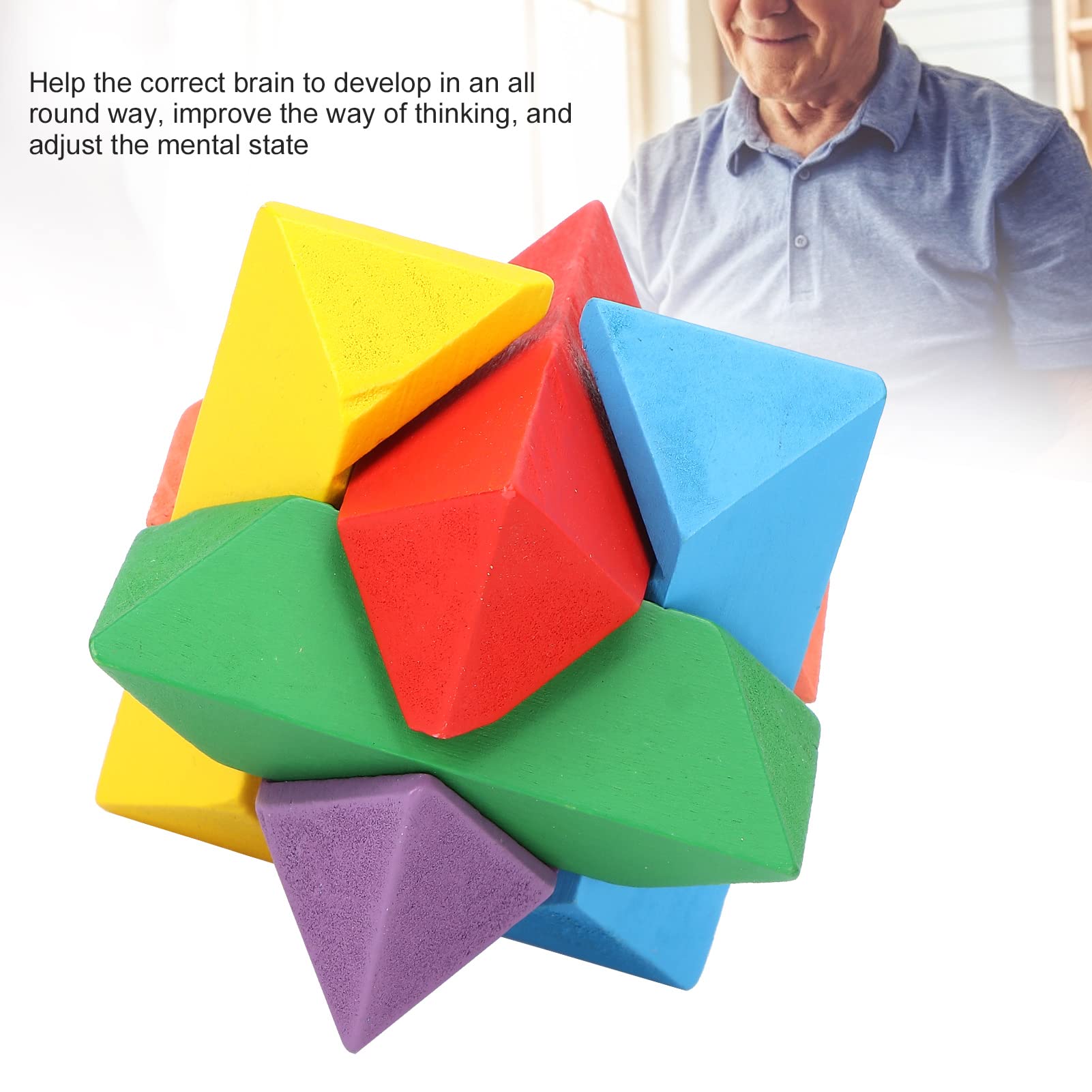 Foto 4 pulgar | Juguete de Inteligencia Sonew Octogonal Colorido Burr Puzzle - Venta Internacional